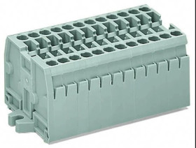 Listwa zaciskowa 2-przewodowa 2,5mm2 10-torowa jasnoszara mocowanie śrubowe 869-140 /25szt./