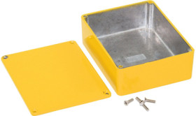 Aluminum die cast enclosure, (L x W x H) 119 x 94 x 42 mm, yellow, IP54, 1590BBSYL