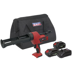 Sealey CP20VCGKIT SV20 Series 310ml Cordless Caulking Gun Kit 20V - 2 Batteries