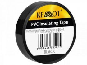 Taśma izolacyjna 0,13 x 19mm 10m - czarna KEMOT