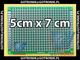 Uniwersalna płytka drukowana PCB 5x7cm - 432 otworów pól kontaktowych