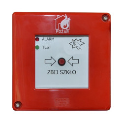 ROP-A bez młoteczka 2xLED czerwona migająca/zielona, styki XY, W0-ROP-A D1/2K XY CB Z/2 (TEST)