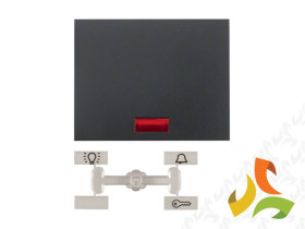 BERKER K.1 Klawisz 1 pojedyczny z 5-cioma soczewkami antracyt mat lakierowany 14157006 HAGER