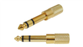 Redukcja Wt.Jack 6,3/Gn.Jack 3,5 Stereo Złote