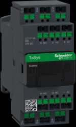 LC1D12ABD LC1D power contactor, 5.5 kW, 12 A, 400 V AC3, 24 V DC, snap-in