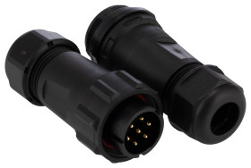 Złącze okrągłe 7-pinowe SP21 Mocowanie kablowe liniowe Wtyk, Gniazdo RS PRO Męski/żeński IP68 SP21