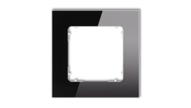 Icon Ramka Uniwersalna Pojedyncza Kwadratowa - Efekt Szkła (Ramka: Czarna...