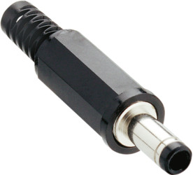 DC plug, inner Ø 1.7 mm, outer Ø 4 mm, black, 1636 02
