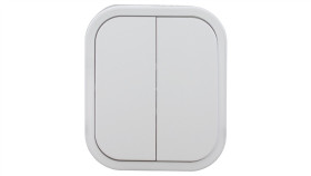 B2 Łącznik Podwójny Natynkowy 10A 250V Świecznikowy Ip54 Biały 00060278