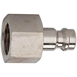 Nipple, L 25 mm, 35 bar, brass, nickel-plated, for jacks, 107187