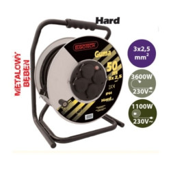 Przedł.bębn. GUMA 50m 4gn OW 3x2,5 Hard ELG 727650