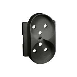 Pokrywa gniazda podwójnego z przesłonami do ramek DETAIL grafit 82068PDZ-38