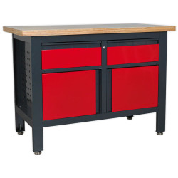 Sealey AP1372A Workstation with 2 Drawers &amp; 2 Cupboards