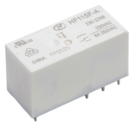 Przekaźnik mocy 230V ac DPDT RS PRO 750mW, montaż PCB 32500Ω Otwór przezierny