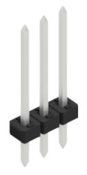 Pin header, 3 pole, pitch 2 mm, straight, black, SLY11393Z
