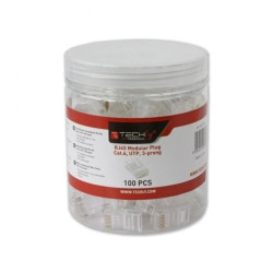 Wtyk modularny RJ45 8P8C Cat6 UTP na drut słoik 100 Sztuk IWP-JAR-C6RTY