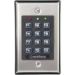 Renkforce 1582597 Code Lock Surface-Mount Backlit Keypad 100&#x2B;10 Codes