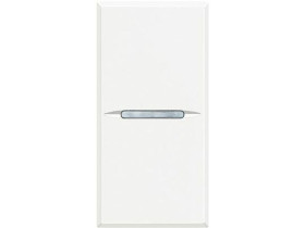 AXOLUTE Wyłącznik zwierny przycisk jednobiegunowy NO 10A (zaciski automatyczne) 1 modułowy AXIAL biały HD4005AN LEGRAND