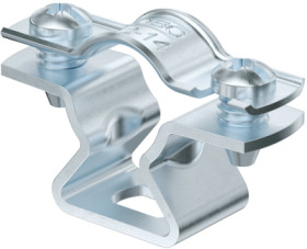 Spacer clamp, max. bundle Ø 14 mm, steel, galvanized, (L x W) 41 x 14 mm, 1362758