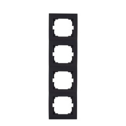 LOGI Ramka poczwórna pionowa 021540042 czarny mat 33580