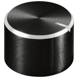 TruComponents 320026 Control knob + marking Black (Ø x H) 15mmx10mmAlu/Plastic
