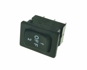 Przełącznik kołyskowy ON-OFF-ON czarny