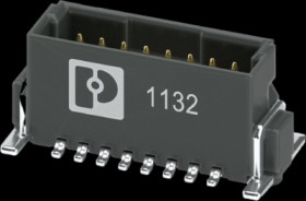 Male connector, 16 pole, pitch 1.27 mm, straight, 1373828