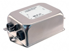 Filtr EMI 12A 1-fazowy 470kΩ 250 V AC/DC 400Hz 580 μH Schaffner Montaż w obudowie