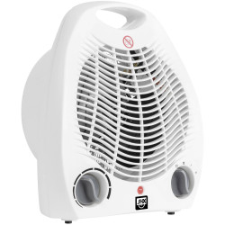 SHX 01HL2000 Fan Heater 2-in-1 White 1000W/2000W Thermostat Safe