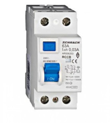 Wyłącznik różnicowoprądowy 10kA, 63A, 2P, 30mA, AC Seria AMPARO