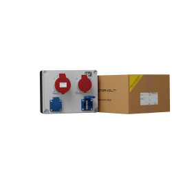 Rozdzielnica budowlana FRED 32A 16A 2x230V Schuko Mennekes Doktorvolt® DV-2169-D