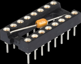 001-3-016-3-B1STF-XT0 Precision IC-Socket, 16 pin, 2,54, capacity 100 nF