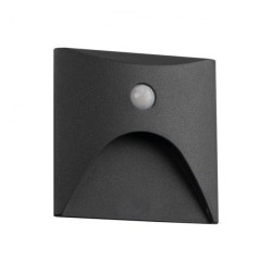 Oprawa przyschodowa LED z czujnikiem kwadratowa EXIN LED PIR L GR-NW 2.5W 220-240 AC 50lm kl.I IP65 neutralna 4000K szary 39143