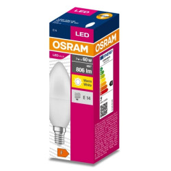Żarówka LED VALUE CLASSIC B 60 E14 7,5W 806lm 3000K 830 FR non-dim 4058075628625