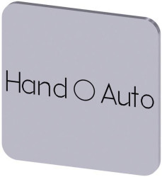 Tabliczka opisowa Siemens 3SU1900-0AF81-0DD0 (S x W) 22 mm x 22 mm Hand/0/Auto 10 szt.