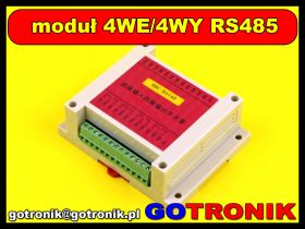 Moduł 4 przekaźników sterowanych RS485