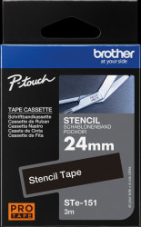 STE-151 Stencil tape, white on transparent, 24 mm