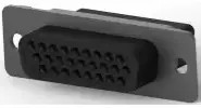 D-Sub socket, 26 pole, high density, unequipped, straight, crimp connection, 1658682-1