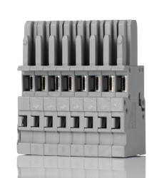 Wtyk żeński Wtyk żeński, 8-biegunowy WAGO wymiary styku 4mm² System X-COM serii 769