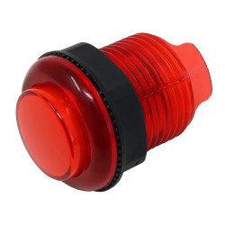 Arcade Button with LED - 30mm Translucent Red