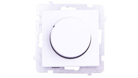 Sonata Ściemniacz Przyciskowo-Obrotowy /Żarowy I Halogenowy/ Biały Łp-8R/M/00