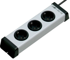 Listwa zasilająca, 16A, 230 V, 3 wtykowa CEE 7/7 Германия Schuko/Франция dł. kabla 3m Typ F - niemieckie Schuko