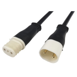 Złącze hermetyczne szybkie 2pin IP64 z przewodem 40cm / 011408