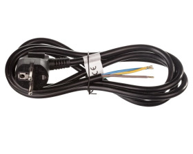 Przewód przyłączeniowy H05VV-F 3x1,5 2m czarny S18322