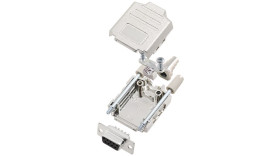 Osłona tylna D-Sub 9 -pinowe Tworzywo sztuczne Proste Encitech Connectors