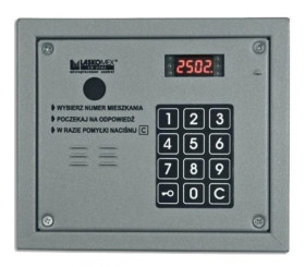 Cyfrowy panel audio bramowy z możliwością dołożenia kamery CP-2503P srebrny