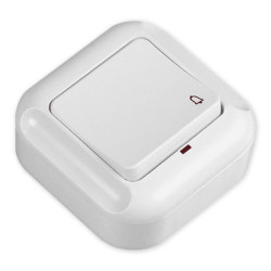 TURKUS Przycisk dzwonek natynkowy podświetlany biały WNT-7Tb/s