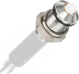 Signal light, 24 V (DC), white, 1.2 cd, Mounting Ø 6 mm, pitch 1.25 mm, LED number: 1, Q6P1CXXW24E