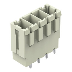 Wtyk PCB 4-pinowe raster: 7.62mm -rzędowe WAGO Montaż na płytce drukowanej