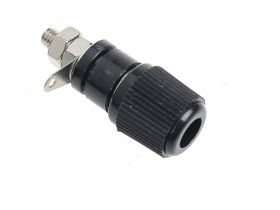 Gniazdo bananowe AL2439 czarne 4mm (2szt) /910